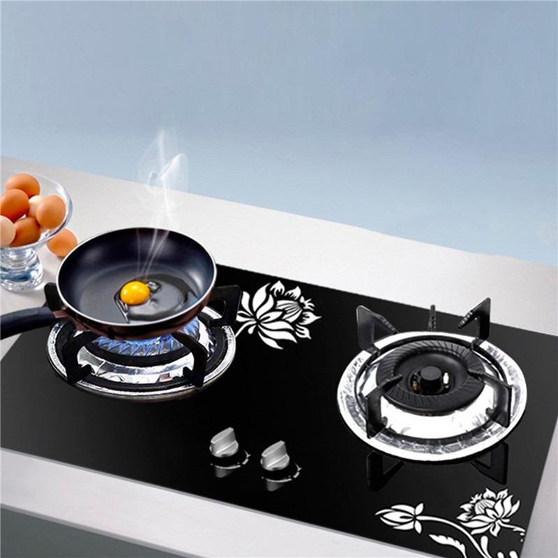 Thảm Bếp Ga, 10 Cái, Thảm Chống Dầu, Làm Bằng Giấy Bạc Nhôm, Chịu Nhiệt, Tấm Lót Làm Sạch, Bảo Vệ Phạm Vi Ga 2