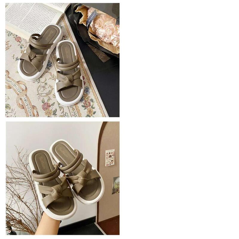 Product Introduction of New Fashionable Versatile Women's Slippers Summer Outer Wear Thick Bottom Anti-Slip PVC Slip-On Sandals From China mary  janes  shoes mules 24