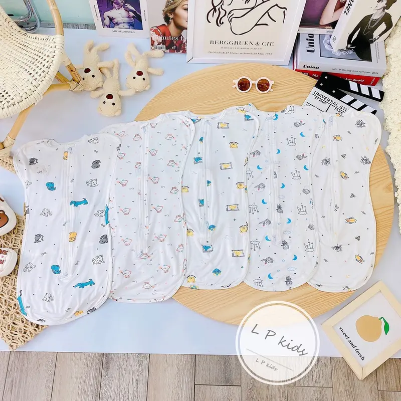 (MS71)Nhộng chũn thun lạnh siêu mềm mịn cho bé yêu màu trắng 0