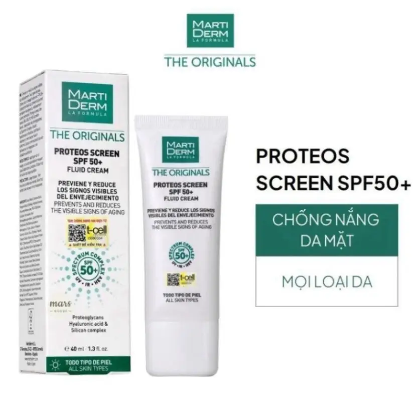 Kem Chống Nắng Toàn Diện Martiderm The Originals Proteos Screen SPF50+ 40ml