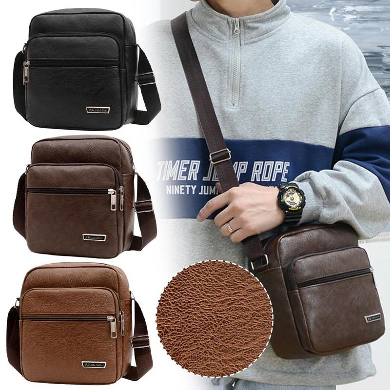 Túi Đeo Vai, Túi Nam, Da PU, Phong Cách Hàn Quốc, Hàng Mới Về, Túi Công Sở, Thường Ngày, D7X7, Ba Lô, B9E5 0