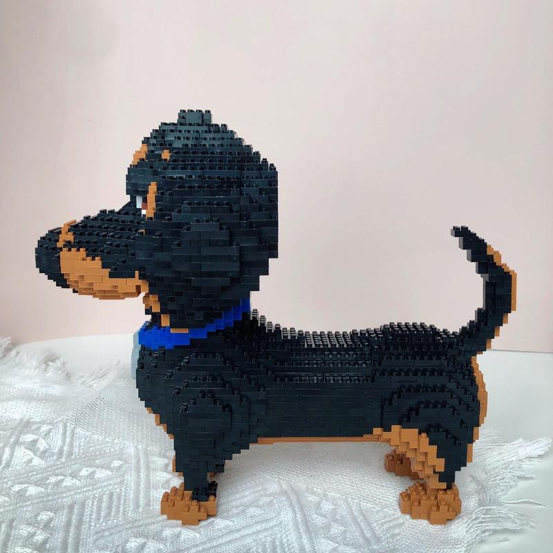 Cartoon Dog Building Blocks Toy, 1 Set Creative Model Desktop Ornament, Educational Assembly Toy for Adults and Kids, Building Sets, Gift for Her, Men's Gift 7