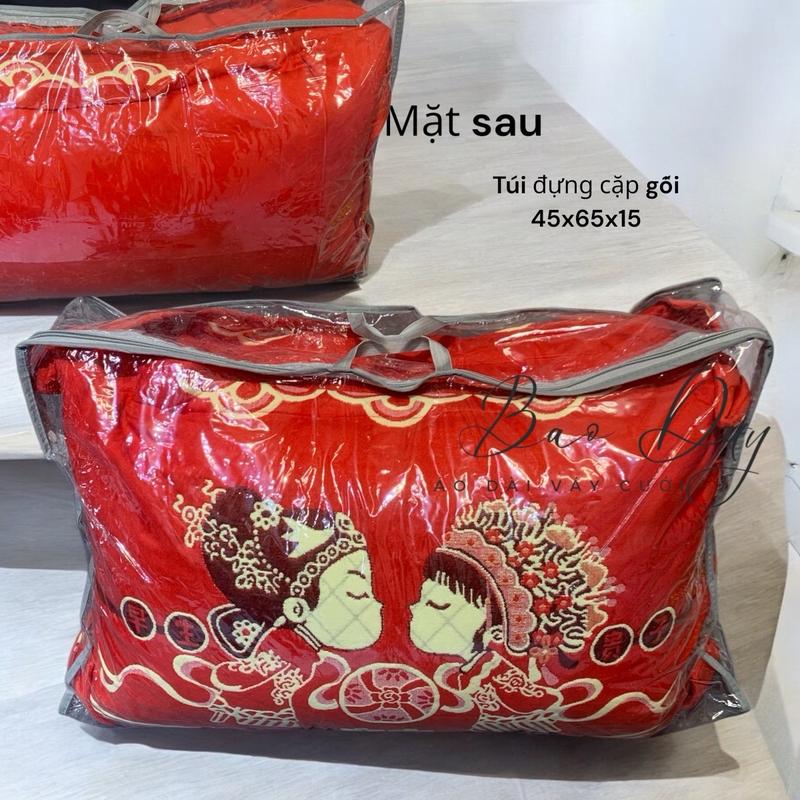Túi đựng gối cưới bằng nhựa dày 75k- wedding pillow bag made of plastic 2