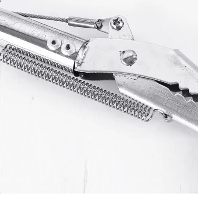 Snake Tongs Stainless Steel 150CM - Alat Penangkap Ular & Sampah, Dilipat Ringkas + Pegas Karet Anti Karat 3