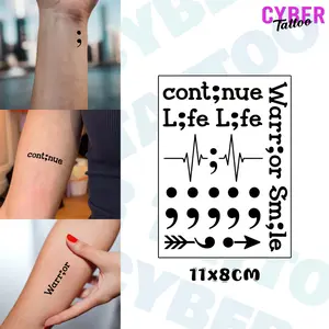 Cyber Semicolon Tato Fruit Ink - Stiker Temporer, Anti Air, dan Tahan Hingga 15 Hari (Ukuran 8x11 cm)