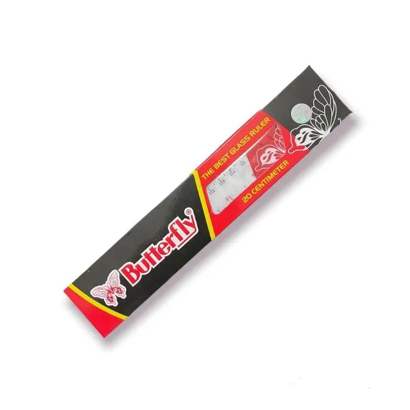 2 PCS PENGGARIS PLASTIK MISTAR PLASTIK BUTTERFLY 20CM 1