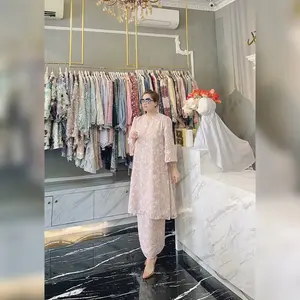 oneset melayu organza print