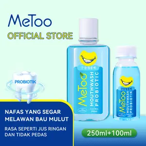 MeToo Obat Kumur Probiotik/Fresh Mint Mouthwash 250ml+100ml