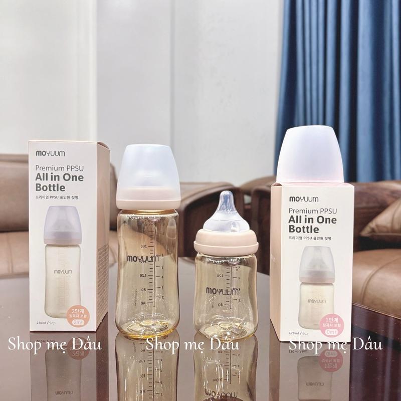 Bình Sữa Hàn Quốc Moyuum cổ rộng - Chất Liệu Cao Cấp Nhựa PPSU 170ml/270ml