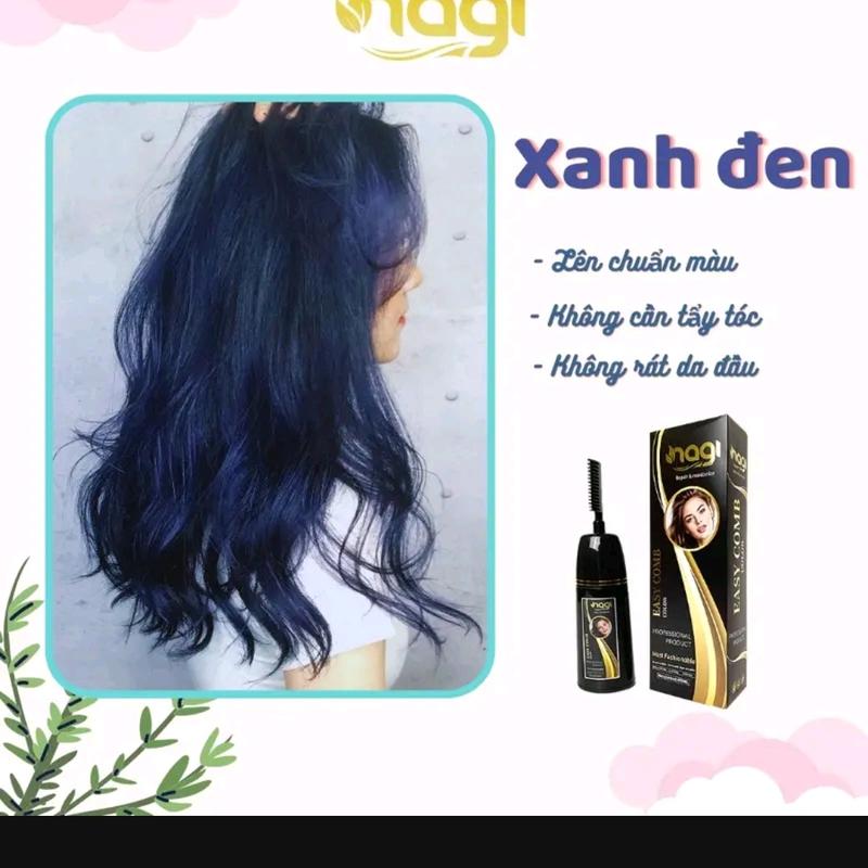 DẦU GỘI NHUỘM TÓC NAGI MÀU XANH ĐEN 13 dau goiti luockomi