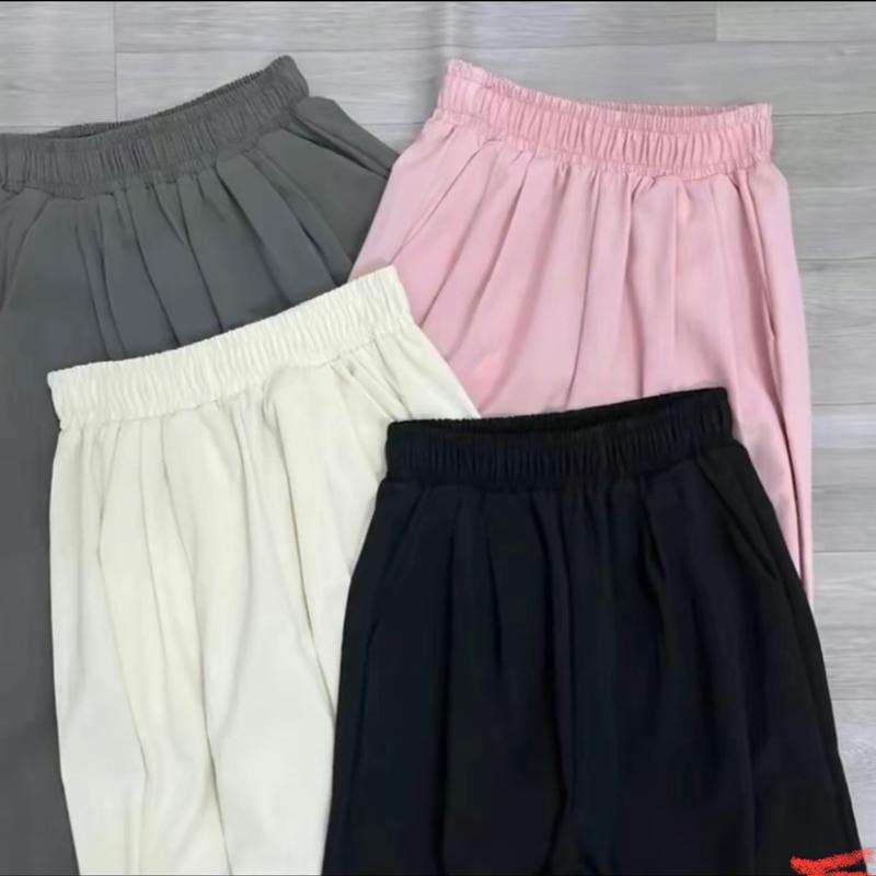 COMBO 2 Quần Đũi Cạp Cao Ống Rộng , chất nhẹ mềm, đứng quần không nhăn , ko co vải