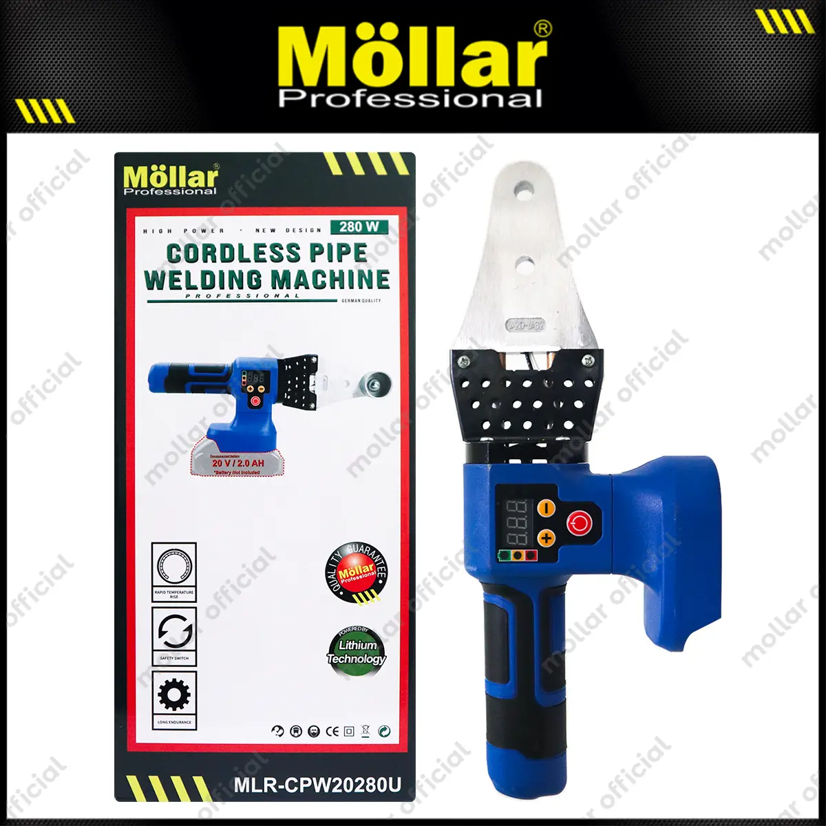 MOLLAR CPW20280-U Cordless Pipe Welder 20V Unit Only Mesin Mesin Las Pipa PPR