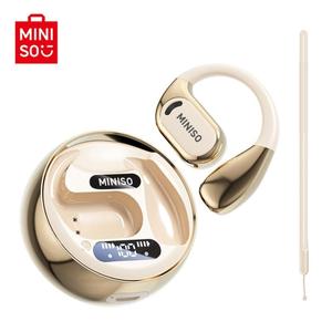 MINISO MS 169トランスレーターワイヤレスイヤフォン、オープンBT 5.4ヘッドフォン138言語をサポートリアルタイム翻訳ヘッドフォン、ゲーミングヘッドフォン35時間再生時間翻訳機能付き内蔵マイクiOSおよびAndroidシステムをサポート