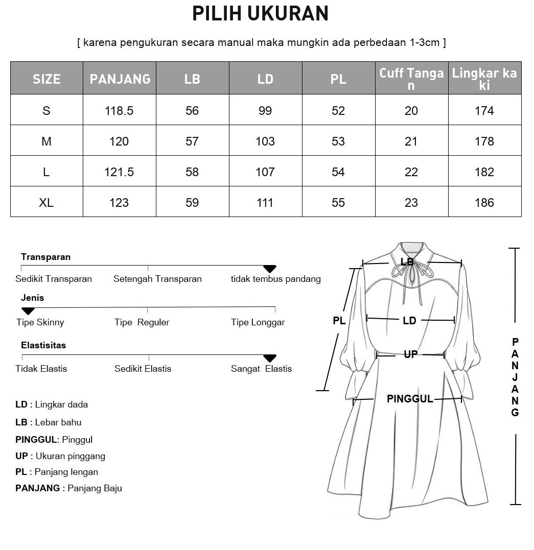CHICMORE Gaun Manis Kerah Setengah Terbuka Bermotif Bunga Lengan Panjang