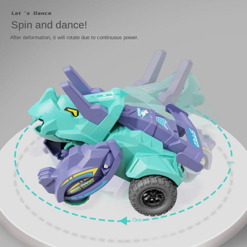 Collision Transformation Vehicle Dinosaur Deformation Car Toy Plastic Inertia Model Car Funny Toys For Boy Kids Holiday Gifts 3