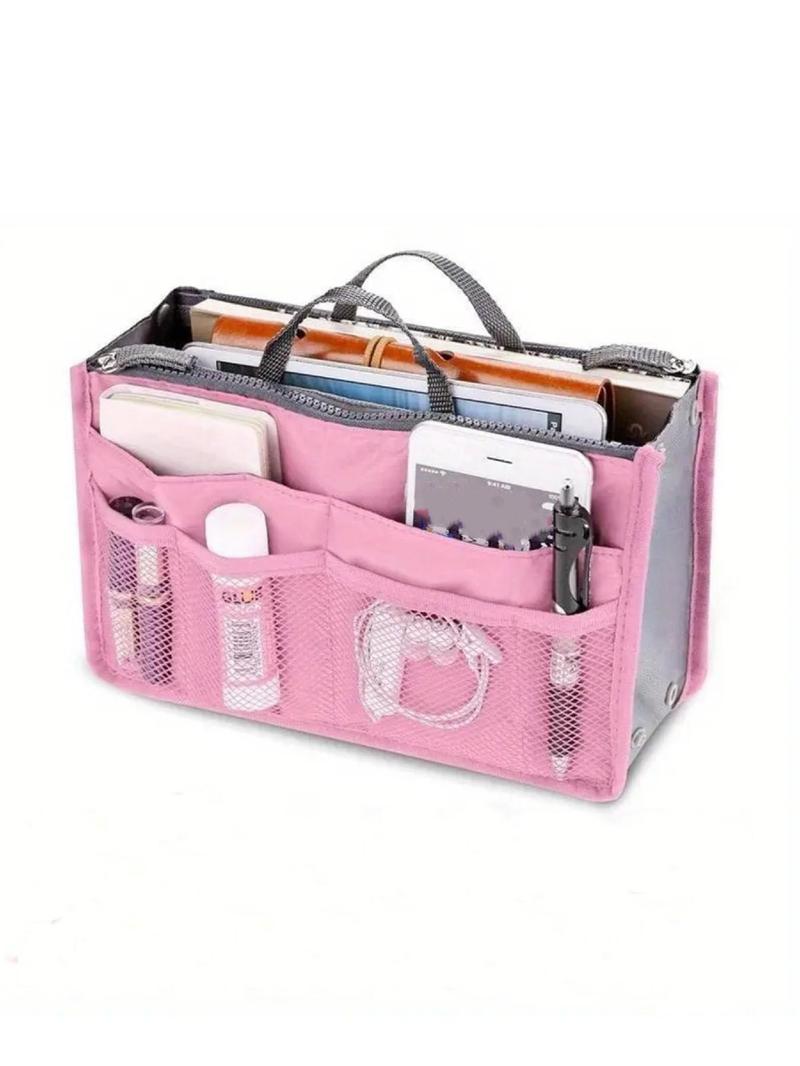 Product Introduction of Spring Basic Solid Color Multi-functional Handheld Storage Bag, Portable Bag Organizer for Travel, Casual Trendy Versatile High-quality Daily Commuting Bag 0