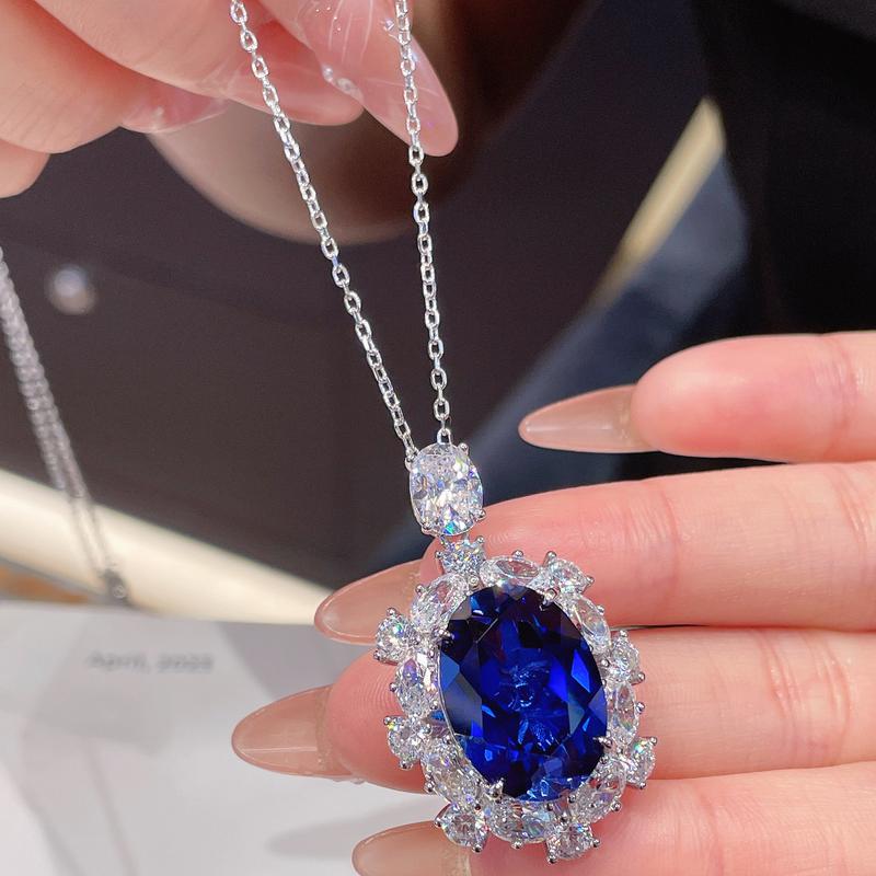 Product Introduction of Blue Topaz and Sapphire Glow Jewelry Set 4