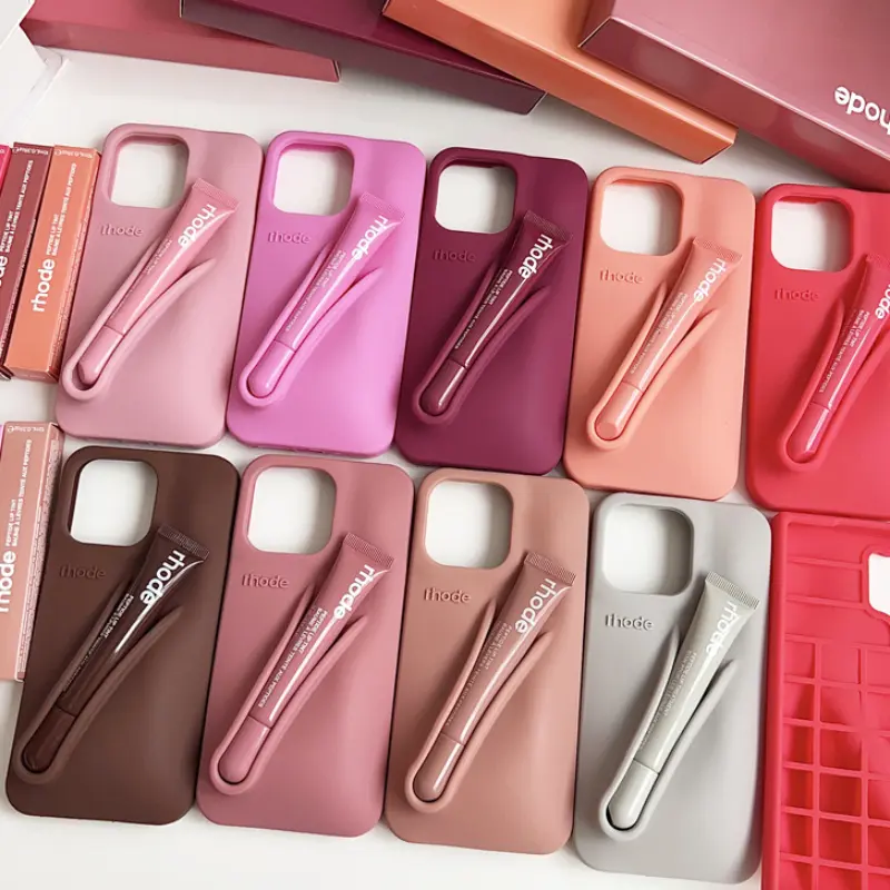 Ốp Điện Thoại Rhode, Có Son Bóng, Tương Thích Với iPhone 16, 15, 14, 13, 12, 11, Pro Max Và Plus, Được Làm Bằng Silicon, Có Thể Tự Làm, Hộp Ruy Băng Bánh Mì Nướng Và Espresso, Đi Kèm Với Ốp