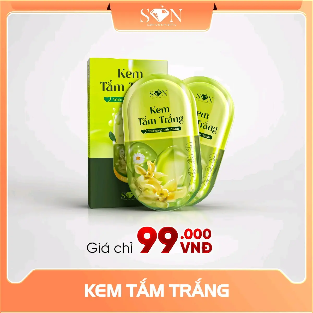 1 GÓI KEM TẮM TRẮNG DƯỠNG TRẮNG CÔ TIÊN MIỀN TÂY