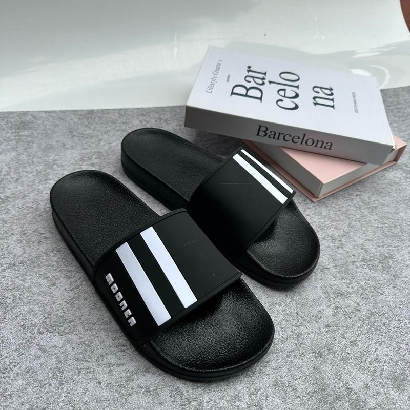 Dép kẻ sọc đỏ trắng [M12] Mooner dành cho nam nữ_dép quai ngang  dép unisex