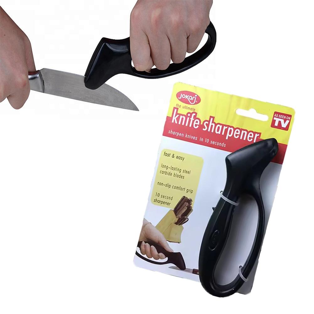 Black Single-Head Manual K Sharpener – Compact & Portable Kitchen Sharpening Tool For Quick Blade Ho