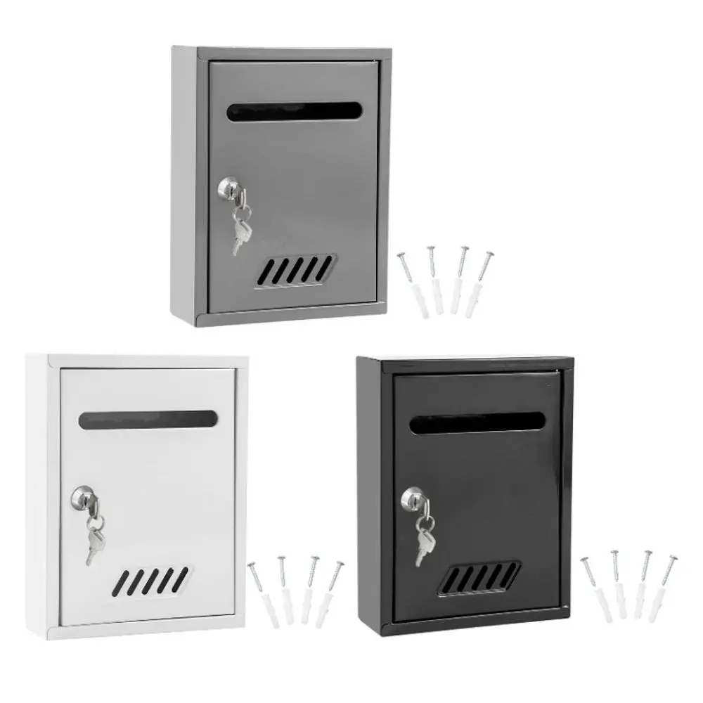 Wall Mount Mailbox Security Drop Box for House External Office Home Decor