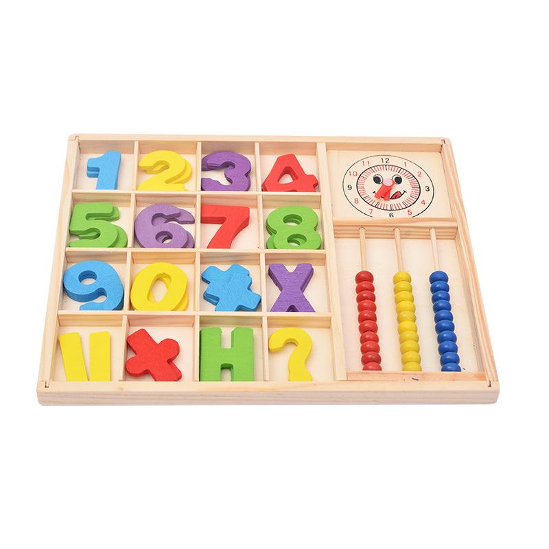 Computation Math Puzzle Early Learning Computation Study Box Numeric Abacus Puzzle Wooden ...