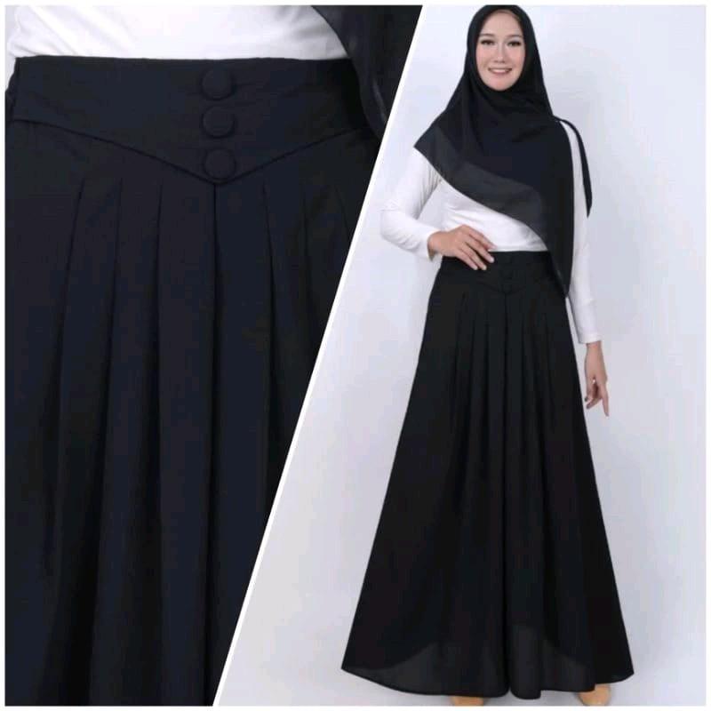 Azizah Kulot Celana Rok Jumbo Bahan Wolfis Premium 8
