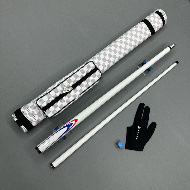 Cơ bida lỗ phủ carbon trắng Grama Trắng - White Carbon - đã lên tẩy kính tặng kèm combo bao da phụ kiện
