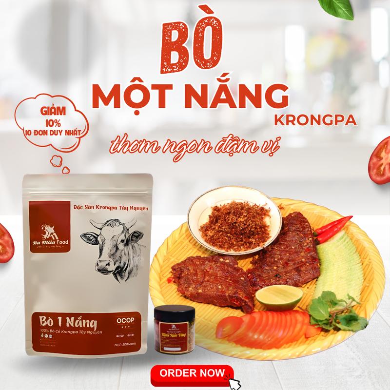 Bò Một Nắng 1kg Thơm Ngon Chuẩn Vị Đặc Sản Krong Pa - Ba Miền Food