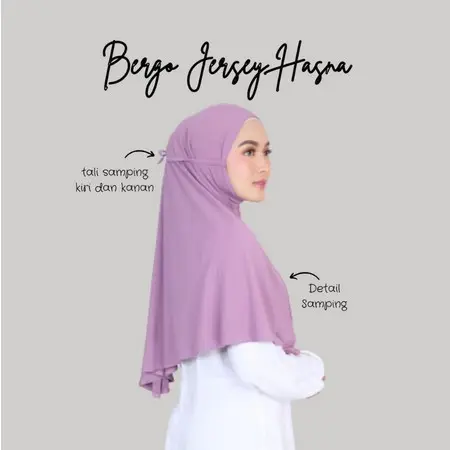 100 ribu dapat 6 pcs Hijab Bergo Jersey Tali Instan Jersey Premium 4