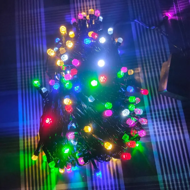 Dây Đèn LED 50m kim cương 300 Mắt Led trang trí noel, tết , trang trí cây đào cây quất 3