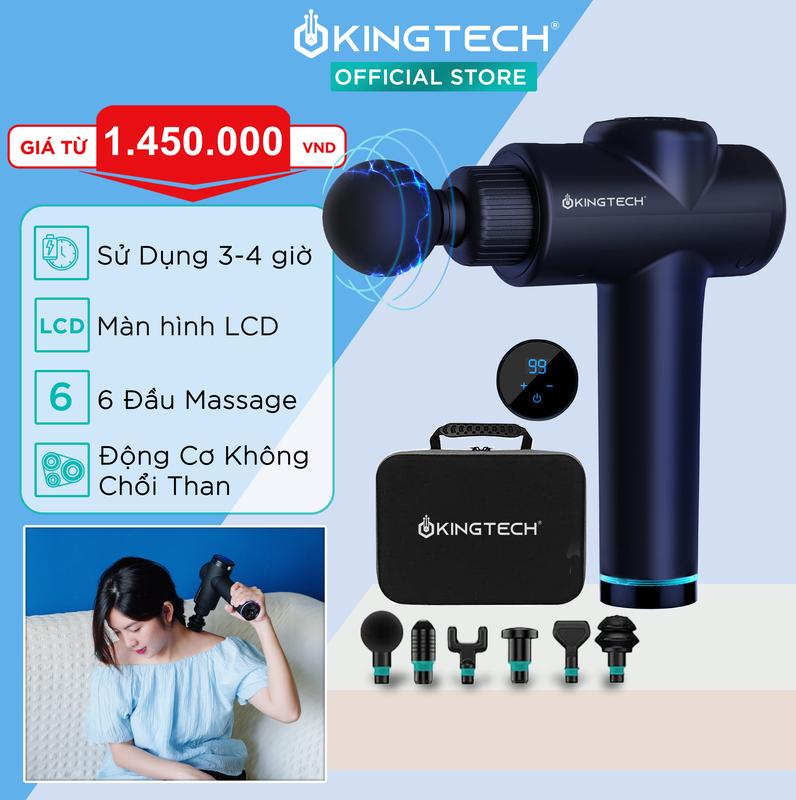 Máy Massage Cầm Tay Cao Cấp KINGTECH KH-720 PRO - 20 Cấp Độ, Hỗ Trợ Mát Xa Chuyên Sâu - Chính Hãng