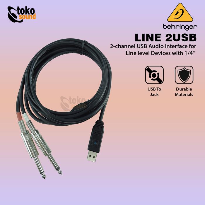 Jual Behringer Line2USB Stereo 1/4 inch Line to USB Audio Interface ...