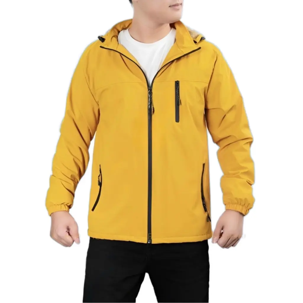 Áo Gió Nam Nữ LÓT LÔNG,Kiểu Dáng Mới Vải NaNO Tráng Chống Nước Menswear Jacket Vàng Đen Baggy