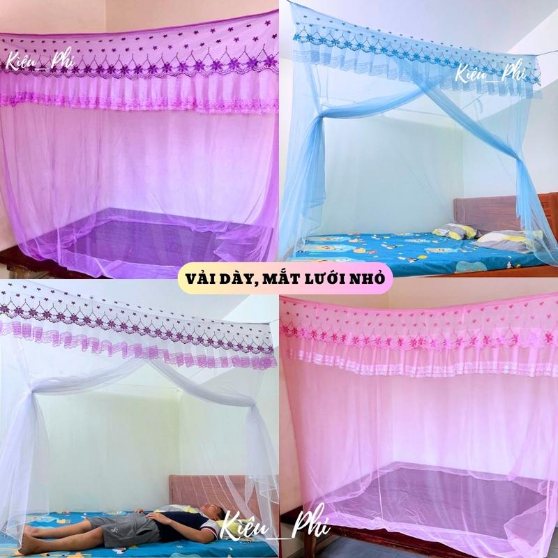 Màn mùng dây tuyn cao cấp - Mùng ngủ mắc tay người lớn chống muỗi 1m2x2m, 1m4x2m, 1m6x2m, 1m8x2m, 2mx2m2 Kiều Phi