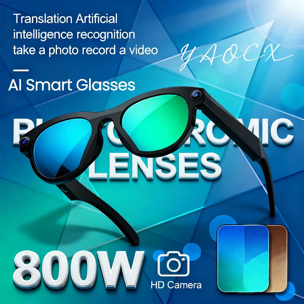 AI smart glasses 8-megapixel recording video photography listening to music recognition answer translation waterproof Bluetooth - Image 7