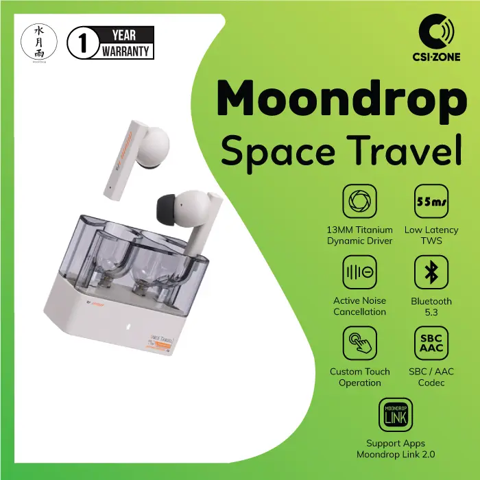 Moondrop Space Travel Bluetooth 5.3 ANC True Wireless In Ear Earphone