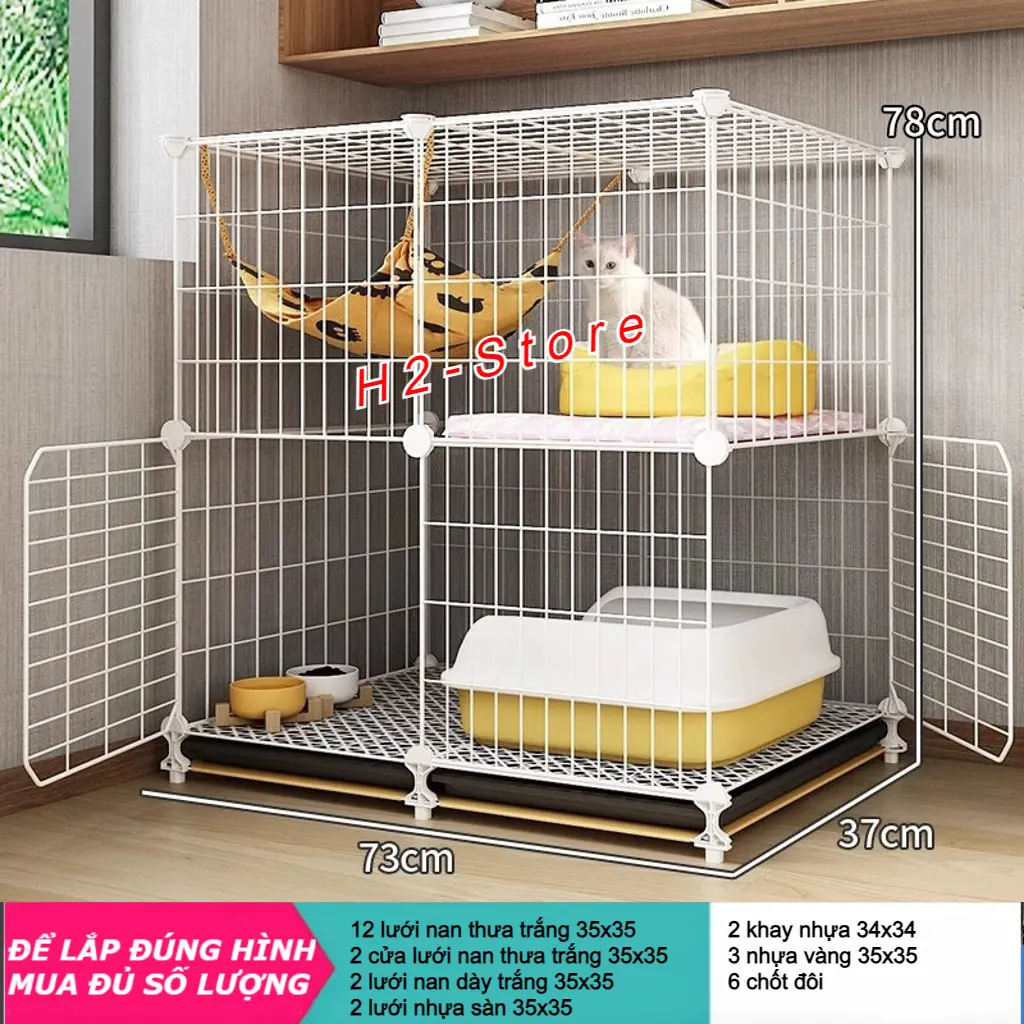 [Tặng chốt] - Tấm lưới quây chuồng chó, mèo, thỏ, làm lồng chuột, chim đa năng - H2 Store