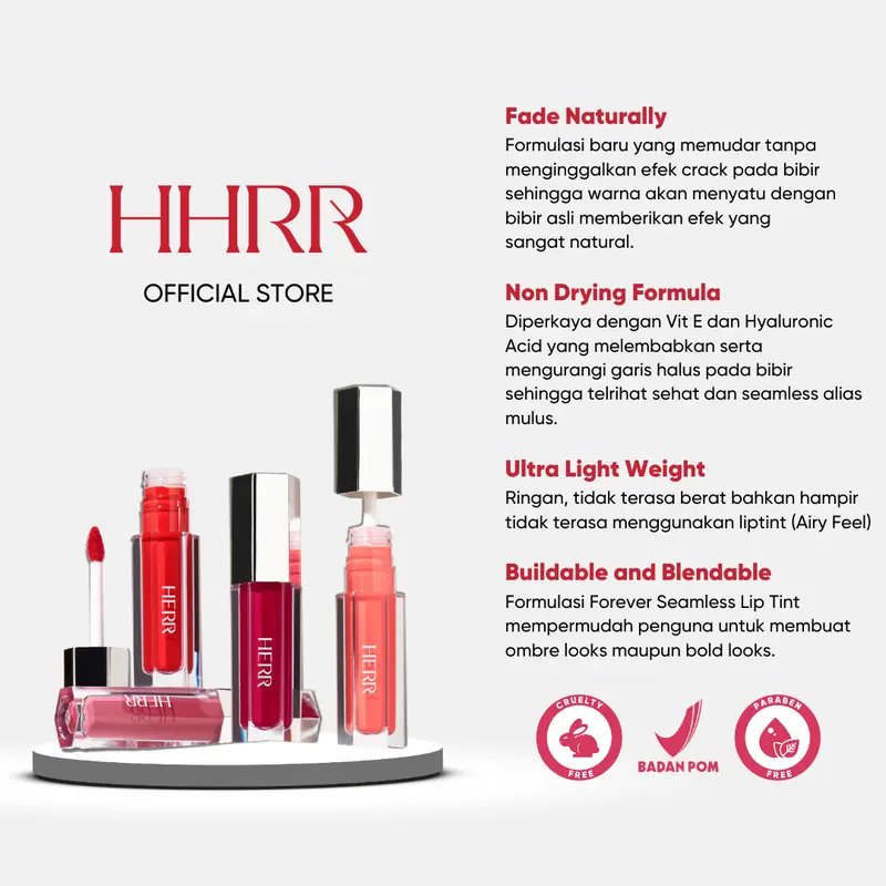 HHRR Foreverr Seamless Lip Tint - Classic Coral 3