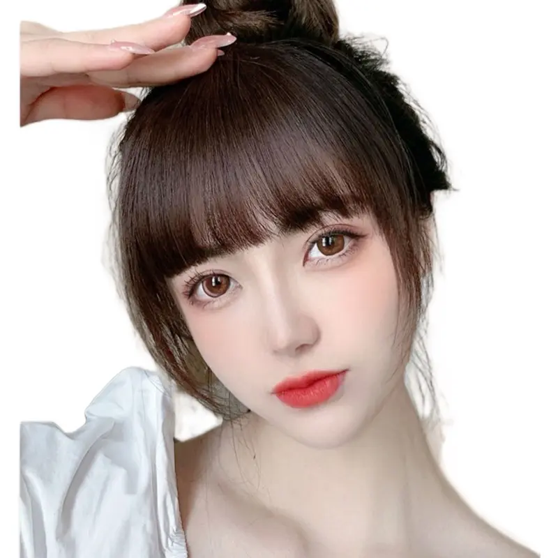 Tóc mái thưa, mái dày tóc nhuộm được,uốn duỗi được, có kẹp bấm dễ xài 6