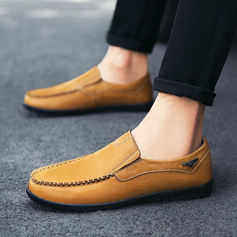Giày Da Bò Thật Cho Nam, Giày Thời Trang Thường Ngày, Cao Su Chống Trượt Shoes 3
