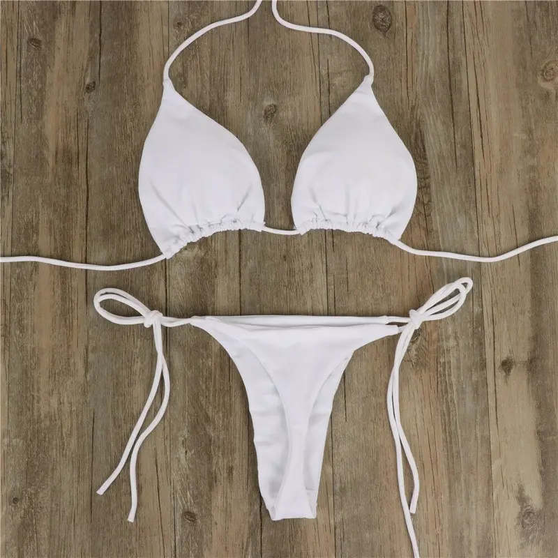 Bộ Bikini Bikini, Dành Cho Nữ, Thiết Kế Dây Buộc Bên Hông, Áo Tắm Gợi Cảm, Phong Cách Băng Quấn Đồ Bơi Brazil Chấm Bi 2