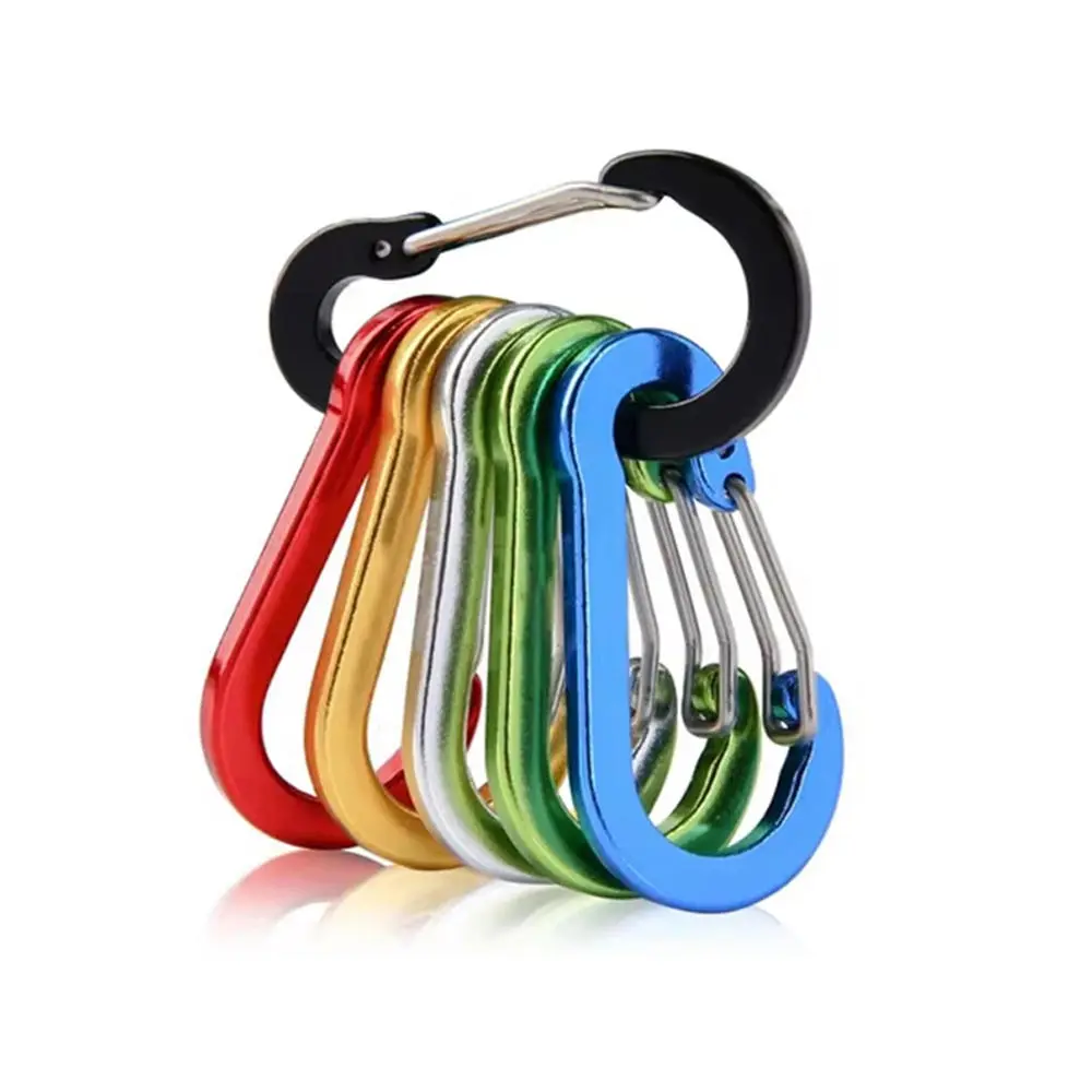 Sturdy Mountaineering Buckle Adjustable Lightweight Strong S-Type Spring Buckle Alloy Aluminum  for Outdoor Backpack Camping Fishing Hiking Travel