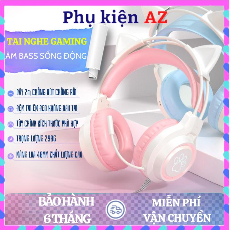 Tai Nghe Mèo Gaming Có Dây Chụp Tai G35 Có Mic Chơi Game Học Online Nghe Nhạc HIFI Tai Nghe Gaming
