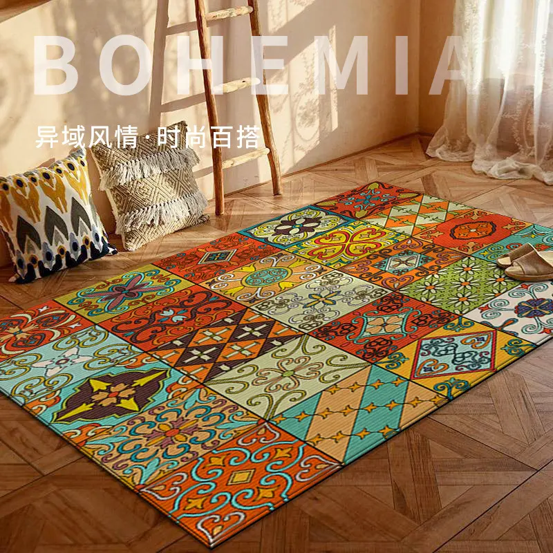 Bohemian Style Carpets for Living Room and Bedroom Decor