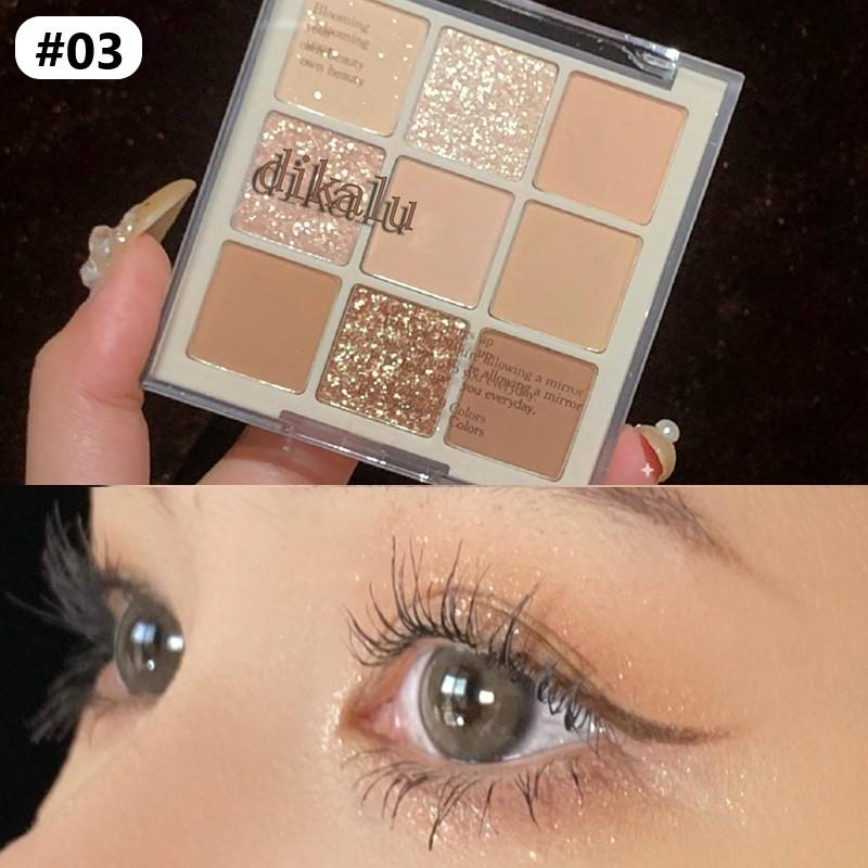 DIKALU 901 EYESHADOW HIGHLIGHTER 9 COLORS BLOOMING 4