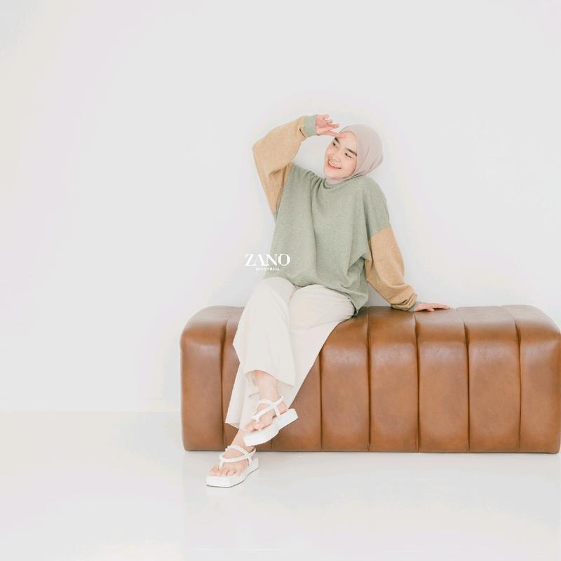 ZANO BASICS Sweater Jumbo Comby Atasan Wanita 8