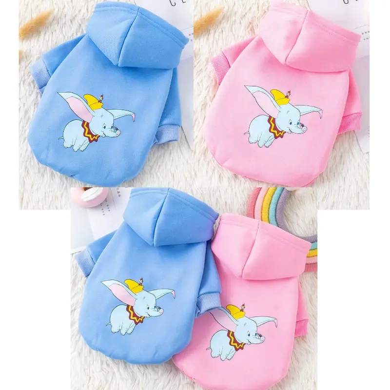 Áo hoodie cho chó mèo hình voi bản đôn 0
