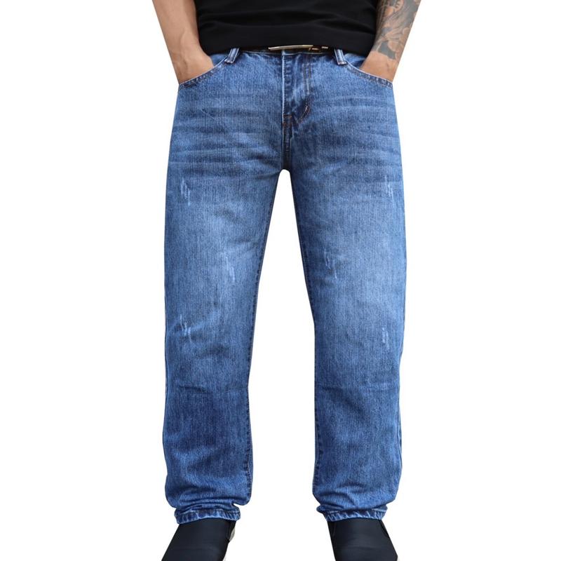 Quần Ống Xuông Xanh Đậm Phom Mềm 3635 Nam Menswear Jean Pants Jean Pants Có Túi Ong Denim